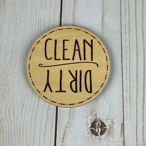 Handmade Wood Clean/Dirty Dishwasher Magnet